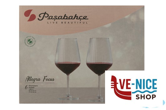 calici acqua ALLEGRA FOCUS-CALICE VINO ROSSO CL 49 H.21 OTTICO PASABAHCE - immagine 4