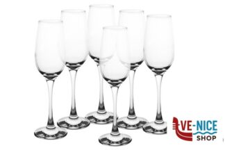 vetro AMBER - CONF. 6 CALICI FLUTE CL. 19 440295 PASABAHCE