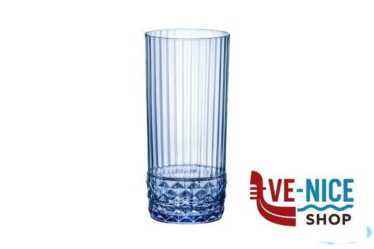 vetro AMERICA '20S BLU ZAFFIRO CONFEZIONE DA 6 BICCHIERI COOLER PER COCKTAIL CL 49 H.16,2 DIAMETRO 7,35 122154 BORMIOLI ROCCO - immagine 2