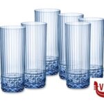 vetro AMERICA '20S BLU ZAFFIRO CONFEZIONE DA 6 BICCHIERI LONG DRINK CL 40 H.15,8 DIAMETRO 6,8 122158 BORMIOLI ROCCO
