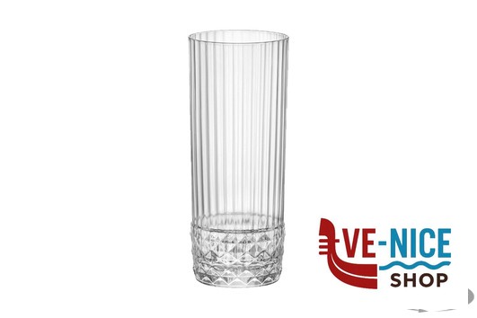 vetro AMERICA '20S CONFEZIONE DA 6 BICCHIERI PER LONG DRINK CL.40 H.15,8 DIAMETRO CM 6,8 122150 BORMIOLI ROCCO - immagine 2