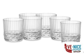 vetro AMERICA '20S CONFEZIONE DA 6 BICCHIERI ROCKS CL.30 H.8,4 DIAMETRO CM 8,4 122138 BORMIOLI ROCCO
