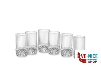 vetro AMERICA '20S CONFEZIONE DA 6 BICCHIERI SHOT H.8 CL.8 DIAMETRO CM 4,5 122148 BORMIOLI ROCCO