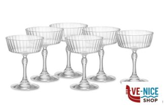 vetro AMERICA '20S CONFEZIONE 6 CALICI FIZZ CL.27,5 H.13,8 DIAMETRO CM 10,8 122150 BORMIOLI ROCCO