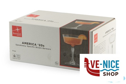 vetro AMERICA '20S CONFEZIONE 6 CALICI FIZZ CL.27,5 H.13,8 DIAMETRO CM 10,8 122150 BORMIOLI ROCCO - immagine 4