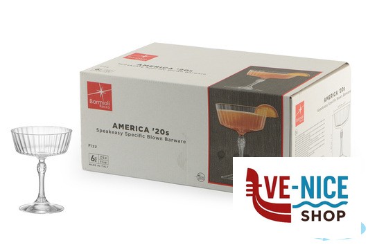 vetro AMERICA '20S CONFEZIONE 6 CALICI FIZZ CL.27,5 H.13,8 DIAMETRO CM 10,8 122150 BORMIOLI ROCCO - immagine 3