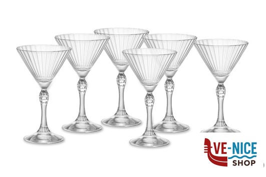vetro AMERICA 20S CONFEZIONE 6 CALICI MARTINI SMALL CL 15 H 15,4 DIAMETRO CM 7,6 BORMIOLI ROCCO