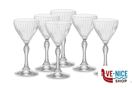 vetro AMERICA '20S CONFEZIONE 6 CALICI NICK E NORA CL 14 H CM 15,8 DIAMETRO 7,6 122145 BORMIOLI ROCCO