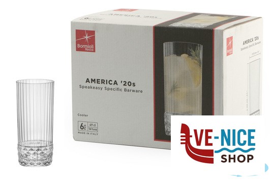 vetro AMERICA '20S CONFEZIONE DA 6 BICCHIERI PER COCKTAIL COOLER H.16,2 CL.49 DIAMETRO 7,35 122141 BORMIOLI ROCCO - immagine 3