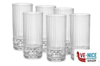 vetro AMERICA '20S CONFEZIONE DA 6 BICCHIERI PER COCKTAIL COOLER H.16,2 CL.49 DIAMETRO 7,35 122141 BORMIOLI ROCCO