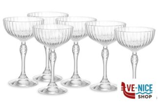 vetro AMERICA '20S CONFEZIONE DA 6 CALICI PER COCKTAIL COUPE H.15,7 CL.23 DIAMETRO 9,8 122137 BORMIOLI ROCCO