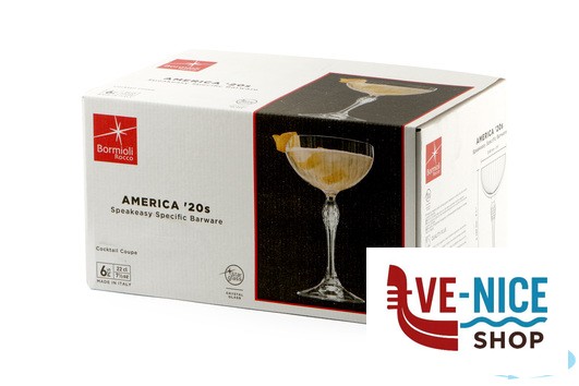 vetro AMERICA '20S CONFEZIONE DA 6 CALICI PER COCKTAIL COUPE H.15,7 CL.23 DIAMETRO 9,8 122137 BORMIOLI ROCCO - immagine 4