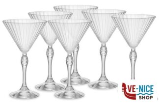 vetro AMERICA '20S CONFEZIONE DA 6 CALICI PER COCKTAIL MARTINI H.18 CL.25 DIAMETRO 10,8 122142 BORMIOLI ROCCO