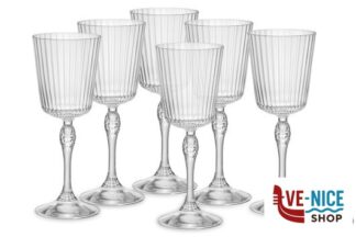 vetro AMERICA '20S CONFEZIONE DA 6 CALICI COCKTAIL GLASS H.20,2 CL.25 DIAMETRO 7,8 122129 BORMIOLI ROCCO