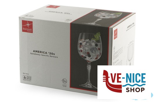 vetro AMERICA '20S CONFEZIONE DA 6 CALICI PER COCKTAIL GIN TONIC H.22,6 CL.74,5 DIAMETRO 10,9 122128 BORMIOLI ROCCO - immagine 4