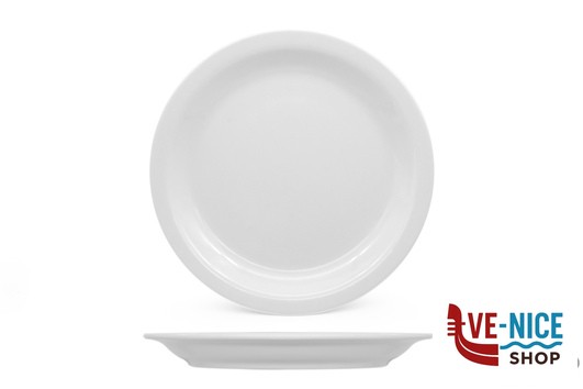 porcellana AMERIKA BIANCO-PIATTO PIANO CM 24 PORCELLANA 134 ZAKLADY PORCELANY STOLOWEJ LUBIANA