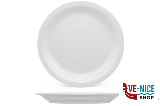 porcellana AMERIKA BIANCO-PIATTO PIANO CM 26,5 PORCELLANA 138 ZAKLADY PORCELANY STOLOWEJ LUBIANA