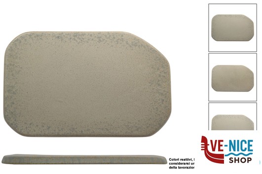 ceramica ANTIQUA-BASE GOURMET RETTANGOLARE CM.30X19,5 IN GRES PORCELLANATO IMPORT TAVOLA PROFESSIONAL