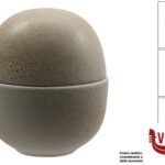 ceramica ANTIQUA-COPPETTA UOVO CON COPERCHIO CM.12,5 H.14 IN GRES PORCELLANATO IMPORT TAVOLA PROFESSIONAL