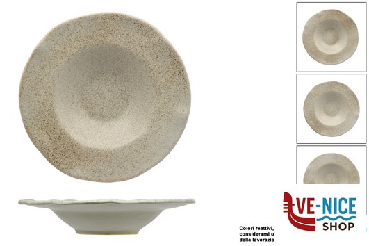 ceramica ANTIQUA-PASTA BOWL ORGANIC CM.28 IN GRES PORCELLANATO IMPORT TAVOLA PROFESSIONAL