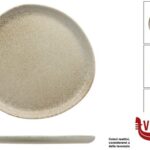 ceramica ANTIQUA-PIATTO PIANO ORGANIC CM.21 IN GRES PORCELLANATO IMPORT TAVOLA PROFESSIONAL
