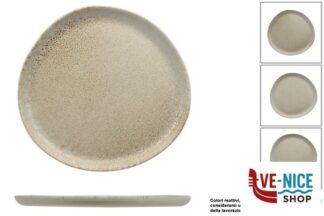 ceramica ANTIQUA-PIATTO PIANO ORGANIC CM.21 IN GRES PORCELLANATO IMPORT TAVOLA PROFESSIONAL