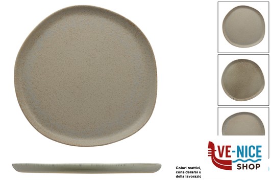 ceramica ANTIQUA-PIATTO PIANO ORGANIC CM.26 IN GRES PORCELLANATO IMPORT TAVOLA PROFESSIONAL