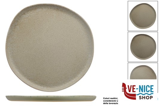ceramica ANTIQUA-PIATTO PIANO ORGANIC CM.29,5 IN GRES PORCELLANATO IMPORT TAVOLA PROFESSIONAL