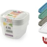 0 ARAL - SET 3 CONTENITORI QUADRI 0,35 LT. 1161 GREAT PLASTIC S.L.