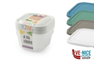 0 ARAL - SET 3 CONTENITORI QUADRI 0,35 LT. 1161 GREAT PLASTIC S.L.