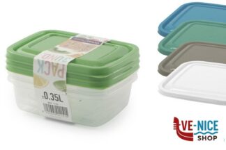 0 ARAL - SET 3 CONTENITORI RETTANGOLARI 0,35 LT. 1151 GREAT PLASTIC S.L.