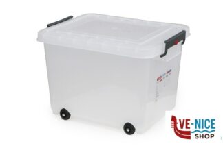 box ARAVEN-BOX TRASPERENTE CON RUOTE 53X40 H.38 91183 LT. 60 ARAVEN