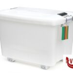 box ARAVEN-CONTENITORE X ALIMENTI CM.65X43XH.45 70LT. CON RUOTE 01870 ARAVEN