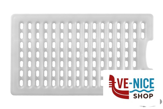 contenitori ARAVEN-FALSO FONDO FORATO MM 370X215XH.10 BIANCO PER VASCHETTA LT.5 REF.ARAVEN 01131 (COD.TONINELLI 9311) ADATTO PER SCONGELARE I PRODOTTI . ARAVEN - immagine 2