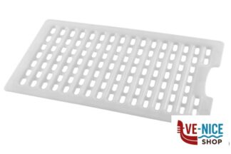 contenitori ARAVEN-FALSO FONDO FORATO MM 370X215XH.10 BIANCO PER VASCHETTA LT.5 REF.ARAVEN 01131 (COD.TONINELLI 9311) ADATTO PER SCONGELARE I PRODOTTI . ARAVEN