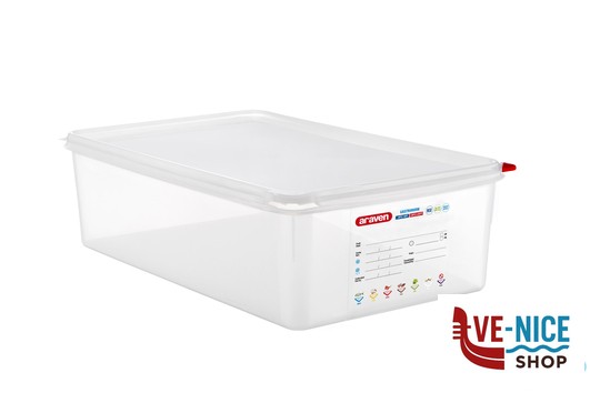 gastronorm ARAVEN GASTRONORM ERMETICO 1.1 L.21 530X325X150 CON COPERCHIO 3037 ARAVEN