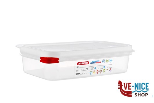 gastronorm ARAVEN GASTRONORM ERMETICO 1.4 L.1,8 265X162X65 3026 ARAVEN