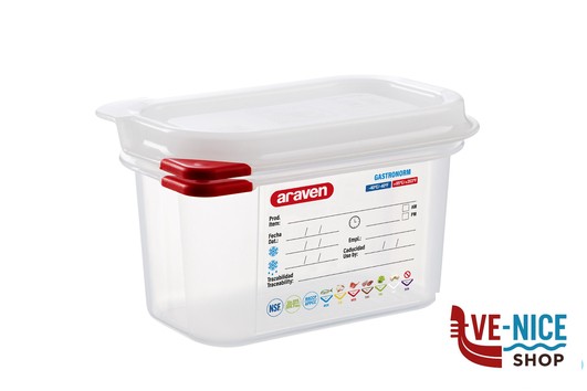 plastica ARAVEN GASTRONORM ERMETICO 1.9 L.1 176X108X100 3021 ARAVEN