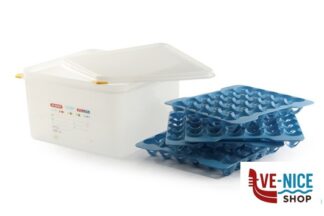 0 ARAVEN-PORTAUOVA GN 2.3 CON 4 VASSOI BLU CM 35,4X32,5X20 ARAVEN