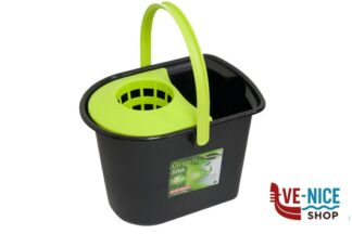 secchi ARAVEN-SECCHIO CON STRIZZATORE LT.15 CM 37X38,3X37H COLOR NERO 14660 ARAVEN