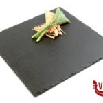 0 PIATTO QUADRATO IN ARDESIA NATURALE CM 30X30 SPESSORE 6-9 MM CON PIEDINI ANTISCIVOLO 00995 APS  ASSHEUER POTT GMBH E CO KG