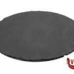 0 PIATTO TONDO IN ARDESIA NATURALE CM 33 SPESSORE 6-9 MM CON PIEDINI ANTISCIVOLO  00998 APS  ASSHEUER POTT GMBH E CO KG