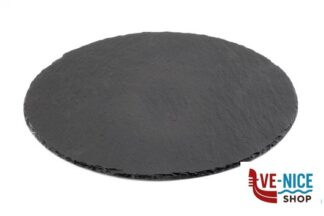 0 PIATTO TONDO IN ARDESIA NATURALE CM 33 SPESSORE 6-9 MM CON PIEDINI ANTISCIVOLO  00998 APS  ASSHEUER POTT GMBH E CO KG