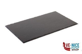 0 TOVAGLIETTA IN ARDESIA NATURALE RETTANGOLARE CM 45X30 SPESSORE 6-9 MM CON PIEDINI ANTISCIVOLO 00996 APS ASSHEUER POTT GMBH E CO KG