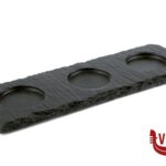 altri materiali VASSOIO IN ARDESIA NATURALE CM 28X10 SPESSORE 6-9 MM CON 3 FORI DAL DIAMETRO DI 6 CM 00987 APS  ASSHEUER POTT GMBH E CO KG