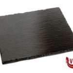 0 SET 4 SOTTOBICCHIERI IN ARDESIA NATURALE CM 10X10 SPESSORE 4-7 MM CON PIEDINI ANTISCIVOLO 00997 APS  ASSHEUER POTT GMBH E CO KG