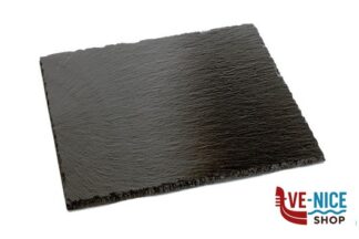 0 SET 4 SOTTOBICCHIERI IN ARDESIA NATURALE CM 10X10 SPESSORE 4-7 MM CON PIEDINI ANTISCIVOLO 00997 APS ASSHEUER POTT GMBH E CO KG