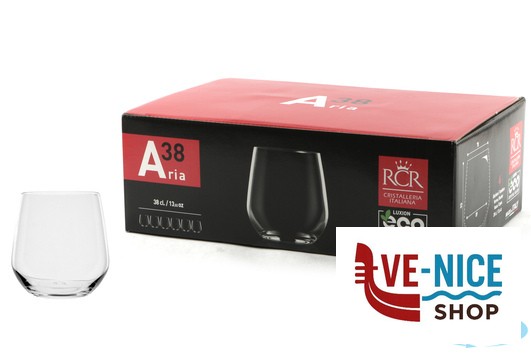 vetro ARIA - CONFEZIONE 6 BICCHIERI CL 38 CM 8,9 H 9 26978020106 RCR CRISTALLERIA ITALIANA - immagine 3