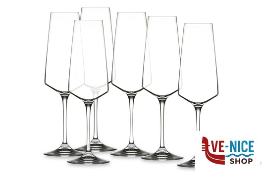 vetro ARIA - CONFEZIONE 6 CALICI FLUTE CL 36 CM 7,2 H24,3 25326020106 RCR CRISTALLERIA ITALIANA