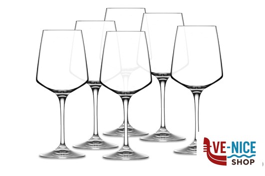 vetro ARIA - CONFEZIONE 6 CALICI VINO CL 38 26976020206 RCR CRISTALLERIA ITALIANA